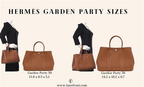 hermes garden party bag size